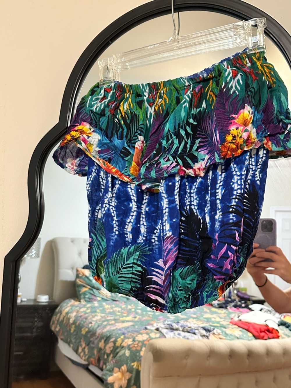 RAGA Tropical Floral strapless top 🌸🌼🌞